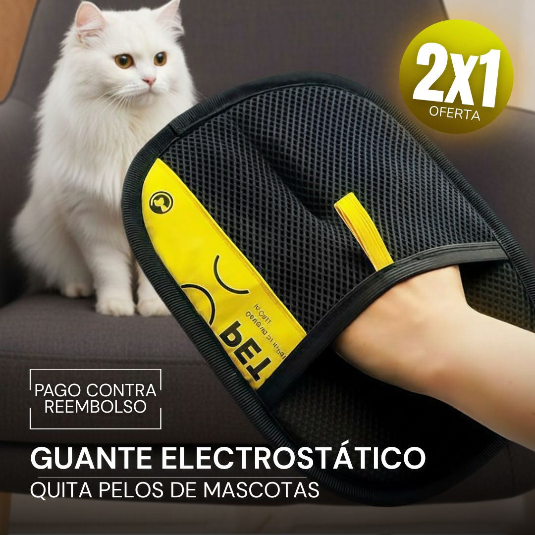 Guante Quita Pelos Electroestático para mascotas
