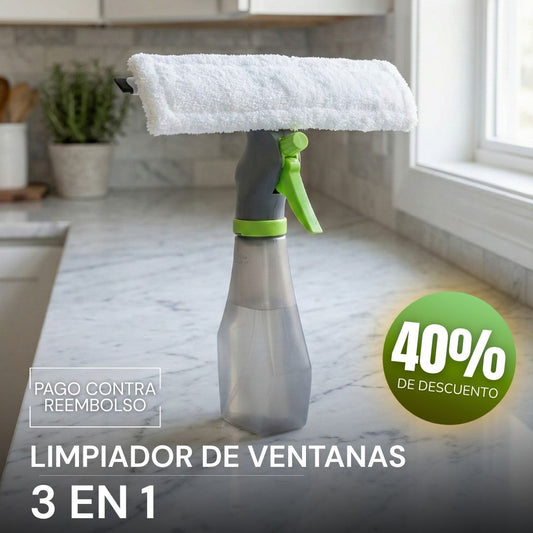 Limpiador de vidrios • 3 en 1