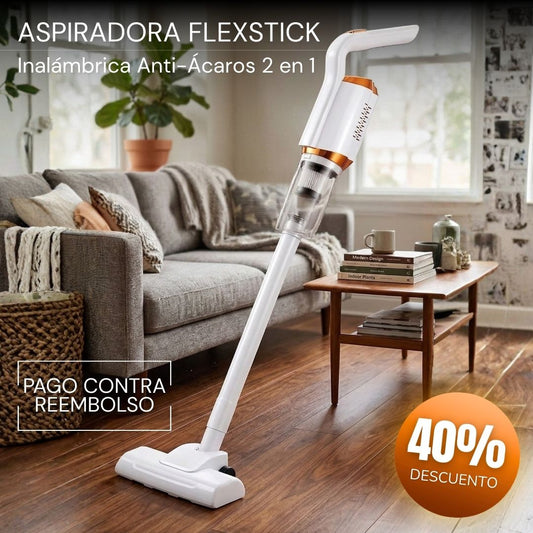 Aspiradora FlexStick Inalámbrica Anti-Ácaros 2 en 1