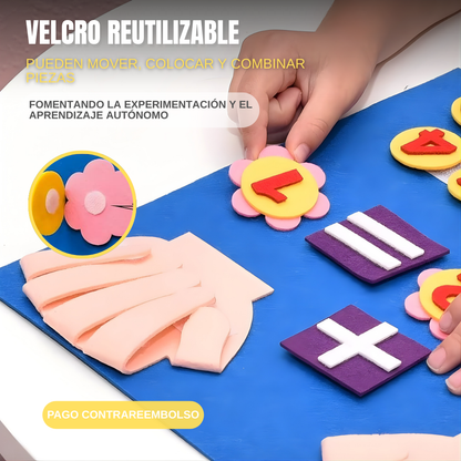 Pack Montessori Educativo - Tablero númerico + reloj de REGALO