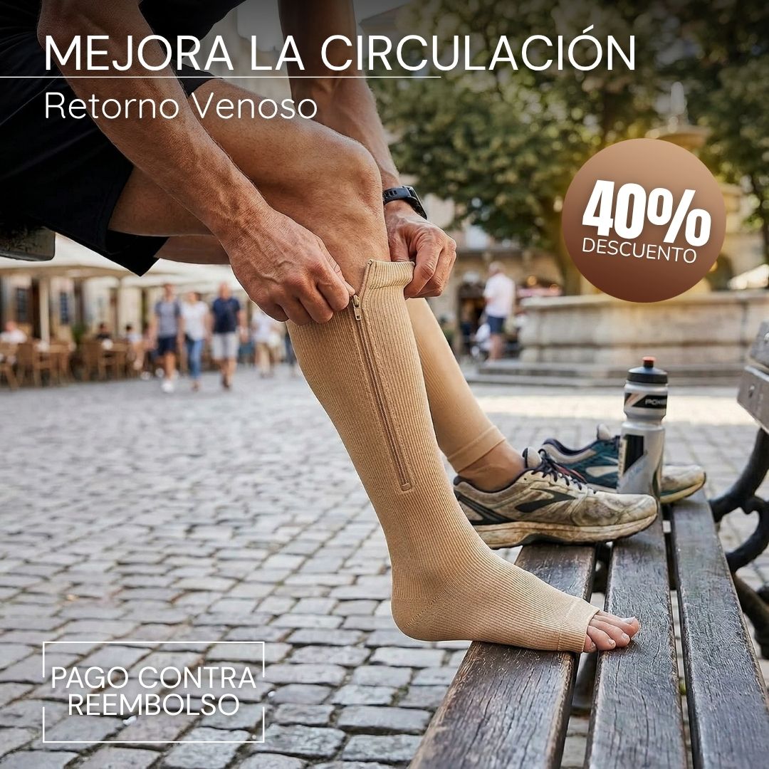 Medias de Compresión con Cremallera