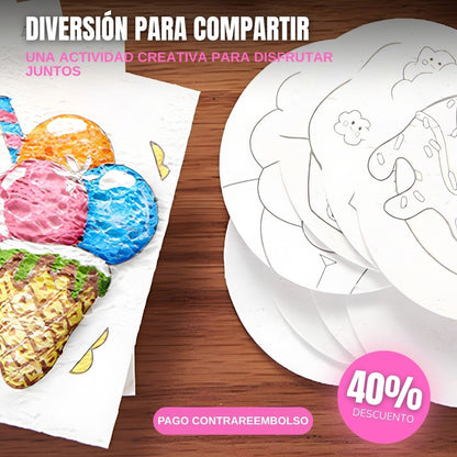 Kit de Arte con Papel Texturizado y Espuma
