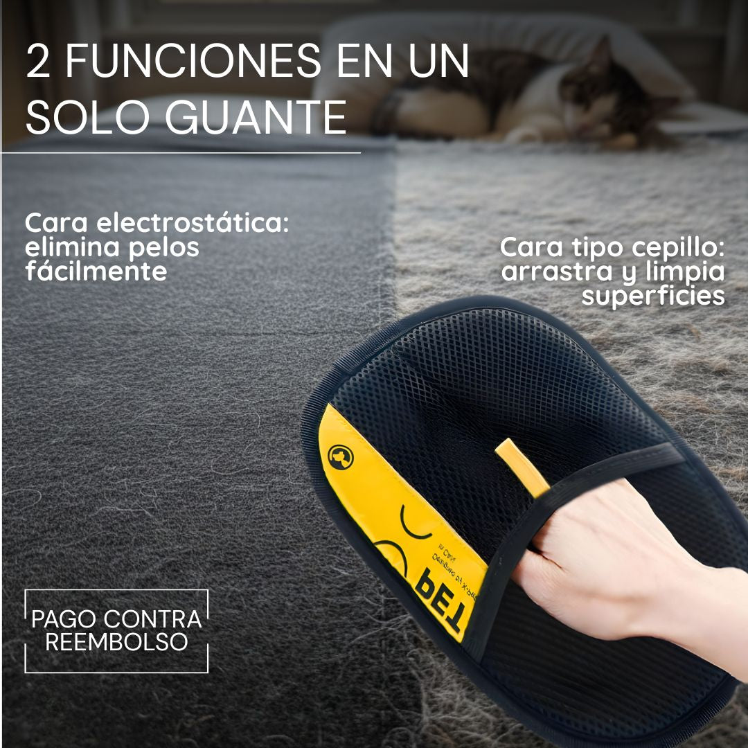 Guante quitapelos en coche