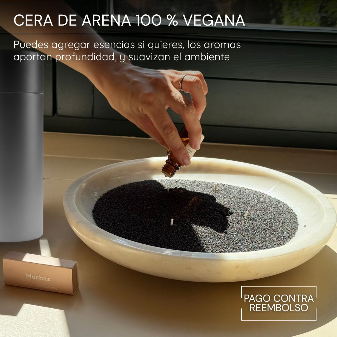 Velas Perladas - 500g + 50 Mechas Gratis