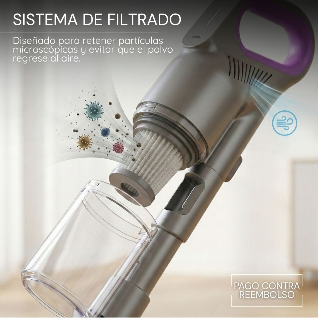 Aspiradora FlexStick Inalámbrica Anti-Ácaros 2 en 1