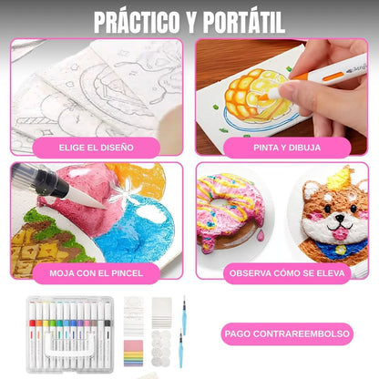 Kit de Arte con Papel Texturizado y Espuma