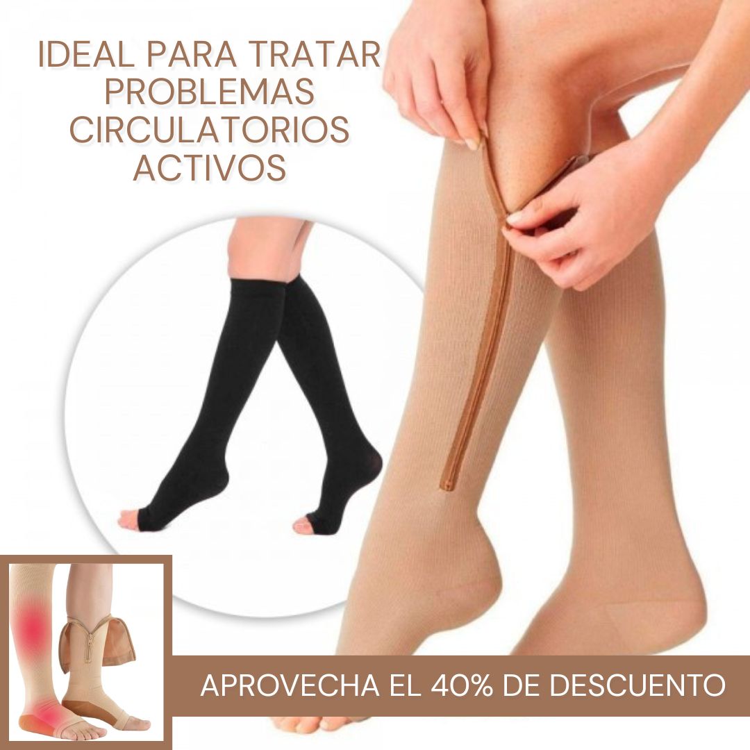 Medias de Compresión con Cremallera