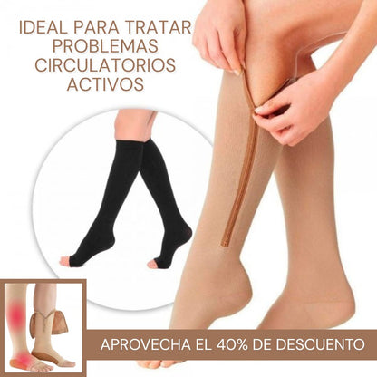 Medias de Compresión con Cremallera