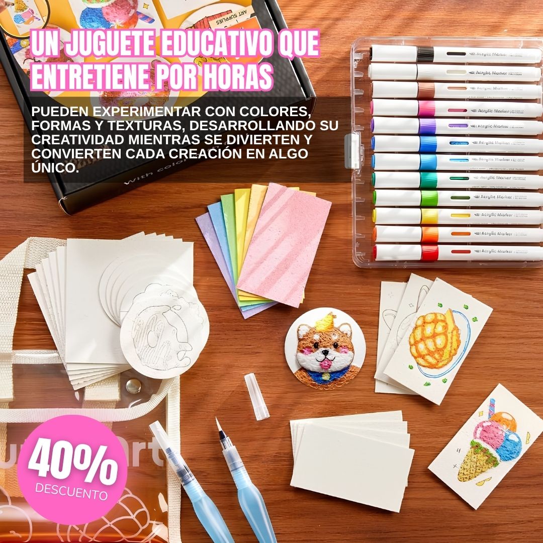 Kit de Arte con Papel Texturizado y Espuma
