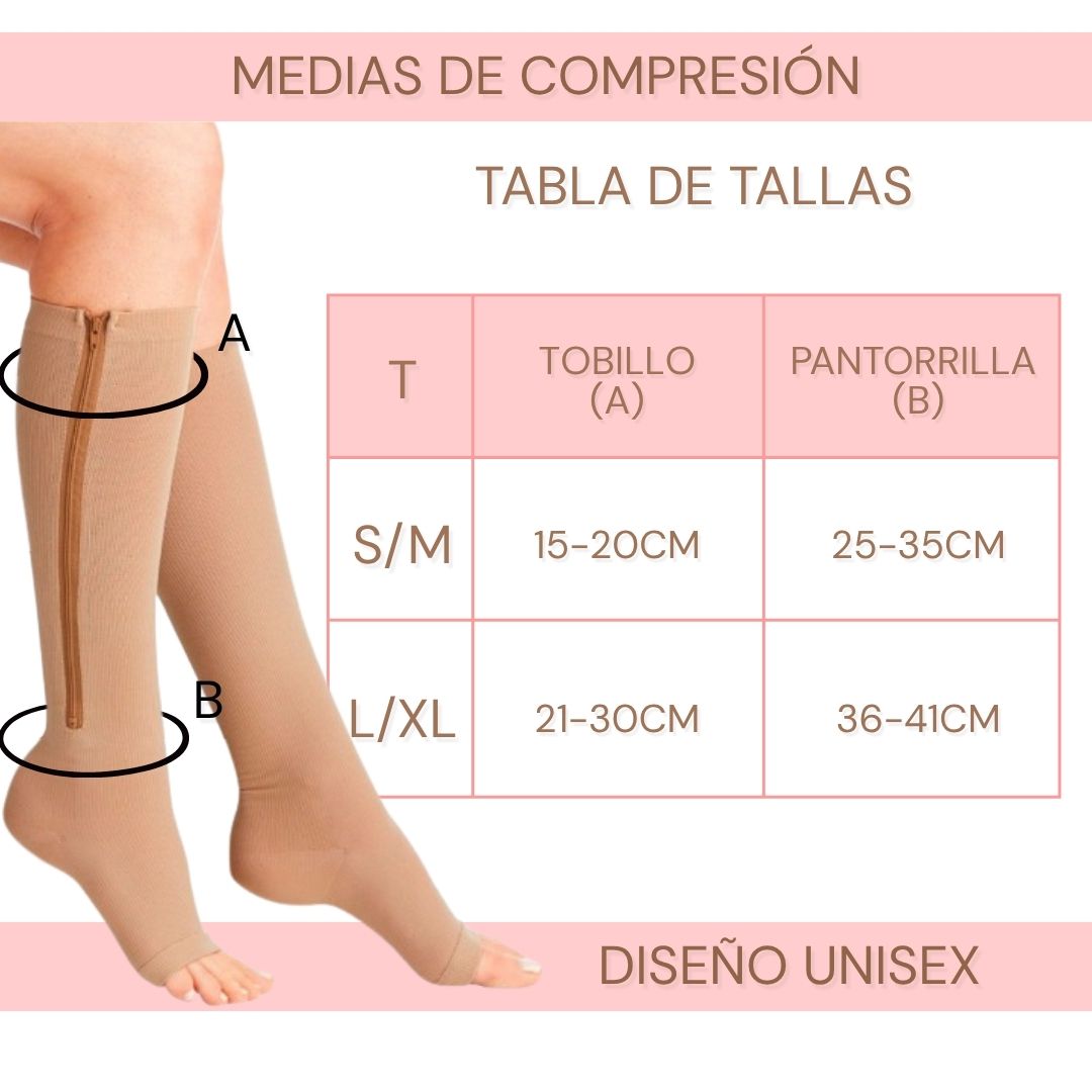 Medias de Compresión con Cremallera